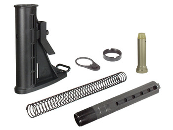 UTG Pro RBU6BM Mil-Spec Stock Assembly Black Synthetic 6 Position for AR-15/M16