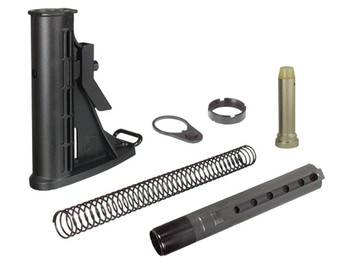 UTG Pro RBU6BM Mil-Spec Stock Assembly Black Synthetic 6 Position for AR-15/M16