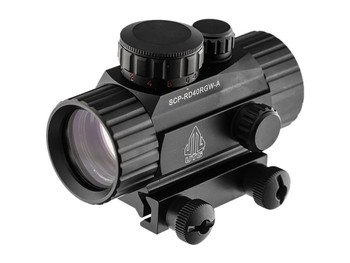 UTG SCPRD40RGWA ITA Black Anodized 1x 38mm Tube 4 MOA Red/Green CBQ Dot Reticle