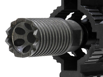 Troy Ind SBRACLM06BT00 Claymore Muzzle Brake Black Steel with 5/8"-24 tpi Threads & 2.25" OAL for 308 Win AR-Platform