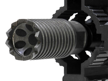 Troy Ind SBRACLM06BT00 Claymore Muzzle Brake Black Steel with 5/8"-24 tpi Threads & 2.25" OAL for 308 Win AR-Platform
