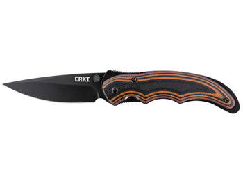 CRKT 1105K Endorser 3.18" Folding Drop Point Plain Black Oxide 8Cr14MoV SS Blade/Multi-Color G10 Handle Includes Pocket Clip