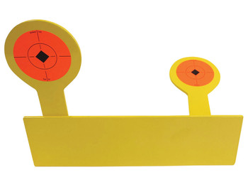 Birchwood Casey 47522 World of Targets Bushwacker Rimfire Pistol/Rifle Black/Orange AR400 Steel Circle w/Crosshair & Diamond