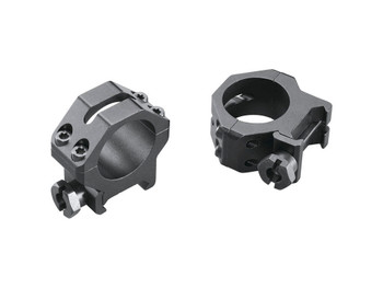 Weaver Mounts 48360 Four-Hole Skeleton Rings Matte Black 1" Medium