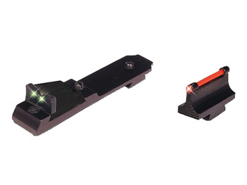 TruGlo TG114 Lever Action Rifle Sights Black 0.500" Red Front, Green Rear Adjustable for Henry Rifles