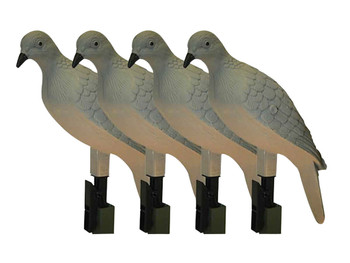 Mojo Outdoors HW9004 Clip On Dove Species Natural Plastic 4 Per Pack
