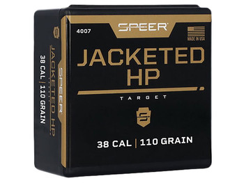 Speer 4007 Handgun 38Cal 110gr Jacketed Hollow Point 100 Per Box/5 Case