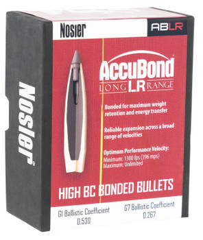 Nosler 58943 AccuBond Long Range 6.5 Creedmoor .264 129 gr Spitzer Point 100 Per Box UPC: 054041589437