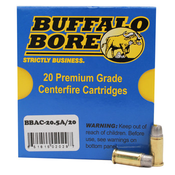 Buffalo Bore Ammunition 205A20 Personal Defense Strictly Business 38 SW 125 gr Hard Cast Flat Nose 20 Per Box 12 UPC: 651815020297