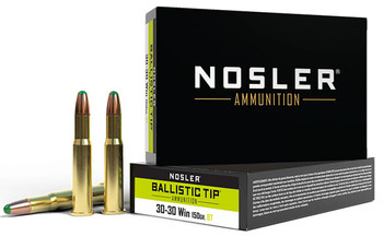 Nosler Ballistic Tip Hyper Velocity Centerfire Ammunition, 30-30 Winchester, Round Nose Ballistic Tip, 125 Grain - 20 Cartridge Box ( 20 / 1 )