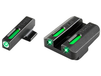 TruGlo TG13FN1A TFX Black | Green Tritium & Fiber Optic White Outline Front Sight Green Tritium & Fiber Optic Rear Sight