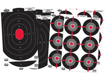 Birchwood Casey 35725 Dirty Bird Combo Pack Silhouette/Bullseye Paper Target 12" x 18" 8 Per Pkg