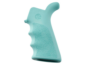 Hogue 13024 OverMolded Beavertail Cobblestone Aqua Blue with Finger Grooves for AR-15, M16