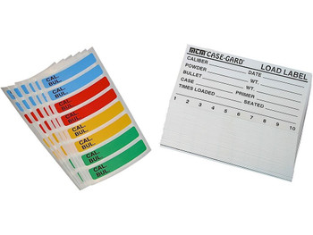 MTM Case-Gard LL1 Universal Reloading Labels Multi-Caliber Adhesive Paper 50 Load Labels & 48 Small Color Coded Labels
