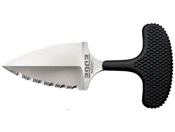 Cold Steel CS43XLS Urban Edge 2.50" Fixed Part Serrated Stone Washed Japanese AUS-8A SS Blade/Black Textured Kray-Ex Handle