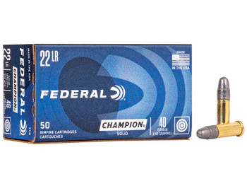 Federal 510 Champion Training Rimfire 22LR 40gr Lead Round Nose 50 Per Box/100 Case