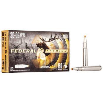 Federal Trophy Bonded Hyper Velocity Centerfire Ammunition, 30-06 Springfield, Trophy Bonded Tip, 180 Grain - 20 Cartridge Box ( 20 / 1 )