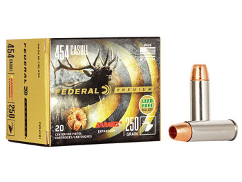 Federal P454XB1 Premium 454Casull 250gr Barnes Expander BRX 20 Per Box/10 Case