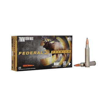Federal Nosler Hyper Velocity Centerfire Ammunition, 7mm Rem Mag, Nosler Partition, 160 Grain - 20 Cartridge Box ( 20 / 1 )