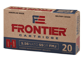 Frontier Cartridge FR260 Military Grade Centerfire Rifle 5.56x45mmNATO 62gr Full Metal Jacket 20 Per Box/25 Case
