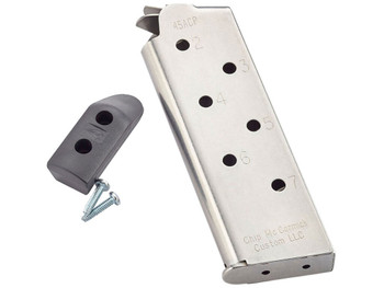 CMC Products 14121 Match Grade 7rd 45 ACP Fits 1911 Officer Stainless/Black