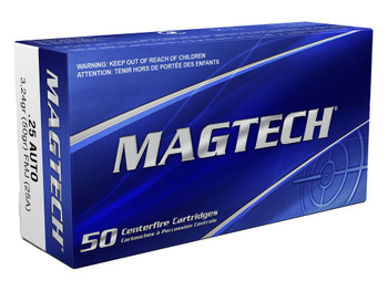 Magtech 25A Range/Training 25ACP 50gr Full Metal Jacket 50 Per Box/20 Case