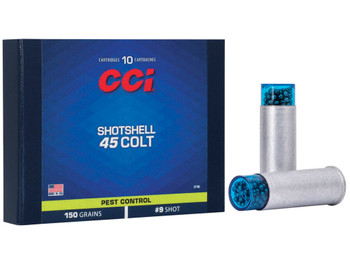 CCI 3746 Pest Control Shotshell 45Colt 150gr #9Shot 10 Per Box/20 Case
