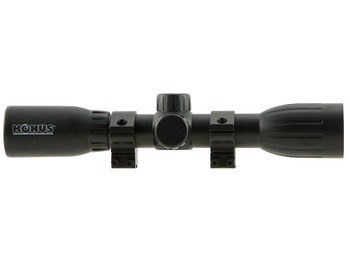 Konus 7350 KonusFire Matte Black 4x32mm 1" Tube 30/30 Reticle Includes Mounting Rings