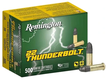 Remington Ammunition 21241 Thunderbolt Bulk 22LR 40gr Round Nose 500 Per Box/10 Case