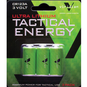 VIRIDIAN CR123A LITH BATTERY 3PK UPC: 804879296706