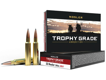 Nosler 60099 Trophy Grade Long-Range 33Nosler 265gr Nosler Spitzer AccuBond Long Range 20 Per Box/10 Case