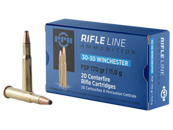 PPU PP30302 Standard Rifle 30-30Win 170gr Flat Soft Point 20 Per Box/10 Case