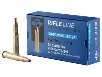 PPU PP30302 Standard Rifle 30-30Win 170gr Flat Soft Point 20 Per Box/10 Case