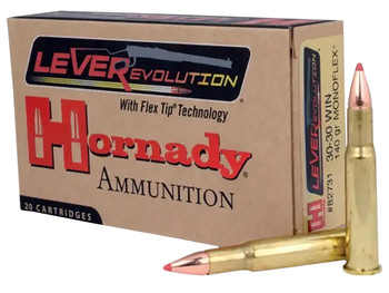 Hornady 82731 LEVERevolution 30-30Win 140gr MonoFlex 20 Per Box/10 Case