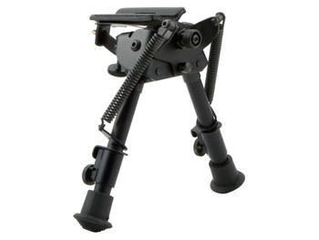 Harris Bipods BRS Swivel BR Swivel Stud, 6-9", Black Steel/Aluminum, Rubber Feet