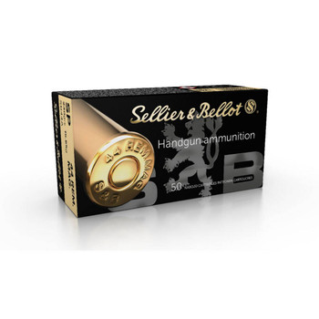 Sellier & Bellot Handgun High Velocity Centerfire Ammunition, 44 Rem Mag, Soft Point, 240 Grain - 50 Cartridge Box ( 50 / 1 )