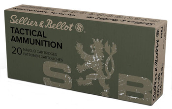 Sellier & Bellot Rifle Hyper Velocity Centerfire Ammunition, 7.62 x 39mm, Full Metal Jacket, 124 Grain - 20 Cartridge Box ( 20 / 1 )