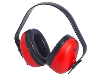 Radians DF0310HC Def-Guard Muff Polymer 23 dB Over the Head Black/Red Adult 1 Pair