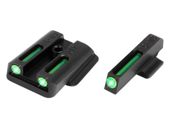TruGlo TG131RT2 TFO Green/Tritium/Fiber Optic Front Sight-Green/Tritium/Fiber Optic Rear Sight Ruger LC9/9S/380