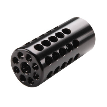 Tactical Solutions 1022CMPBLK XRing Compensator Black Gloss Aluminum with 1228 tpi Threads .920 Diameter  360 Degree Ports for 22 LR Ruger 1022 UPC: 856365001226