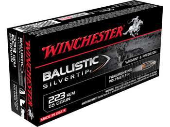 Winchester Ammo SBST223B Ballistic Silvertip 223Rem 55gr Fragmenting Polymer Tip 20 Per Box/10 Case
