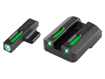 TruGlo TG13HP1A TFX Black | Green Tritium & Fiber Optic White Outline Front Sight Green Tritium & Fiber Optic Rear Sight