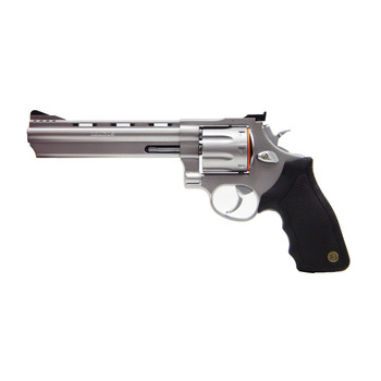 Taurus 2608069 608  38 Special P or 357 Mag Caliber with 6.50 Ported Barrel 8rd Capacity Cylinder Overall Matte Finish Stainless Steel Finger Grooved Black Rubber Grip  Adjustable Rear Sight UPC: 725327320166
