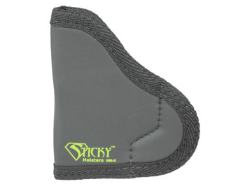 Sticky Holsters SM2 SM-2 IWB Size 2 Black/Green Latex Free Rubber Fits Ruger LCP/.380 Semi-Auto/Taurus P238 Fits Up To 2.50" Barrel Ambidextrous