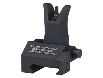 Troy Ind SSIGFBSFMBT00 Front Folding BattleSight M4 Black Hardcoat Anodized