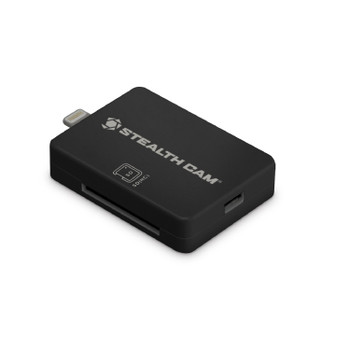 Stealth Cam STCSDCRIOS Memory Card Reader  View PhotosVideos Black Compatible w iOS UPC: 888151013236