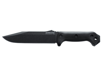 Ka-Bar BK7 Becker Combat Utility 7" Fixed Clip Point Plain Black 1095 Cro-Van Blade, Black Ultramid Handle, Includes Sheath