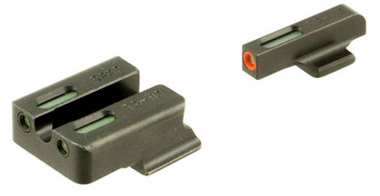 TruGlo TG13RS3PC TFX Pro  Black  Green Tritium  Fiber Optic Orange Outline Front Sight Green Tritium  Fiber Optic Rear Sight UPC: 788130024256