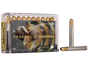Federal P458T3 Premium Safari Cape-Shok 458WinMag 500gr Trophy Bonded Sledgehammer Solid 20 Per Box/10 Case