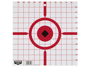 Birchwood Casey 37210 Rigid Sight-In Crosshair Hanging Tagboard 12" Black/White 10 Pack